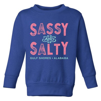 Gulf Shores Alabama Sassy And Salty Toddler Sweatshirt