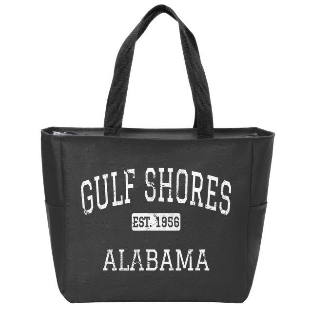 Gulf Shores Alabama Al Vintage Zip Tote Bag