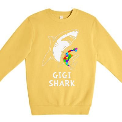 Gigi Shark Autism Awareness Premium Crewneck Sweatshirt