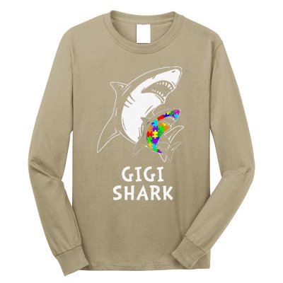 Gigi Shark Autism Awareness Long Sleeve Shirt