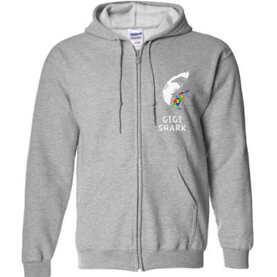 Gigi Shark Autism Awareness Full Zip Hoodie