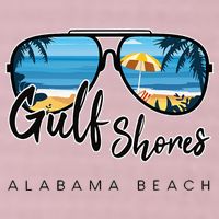 Gulf Shores Alabama Palm Tree Sunglasses Souvenir 25L Jumbo Tote