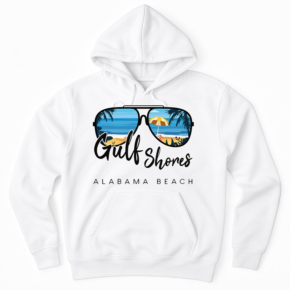 Gulf Shores Alabama Palm Tree Sunglasses Souvenir Hoodie
