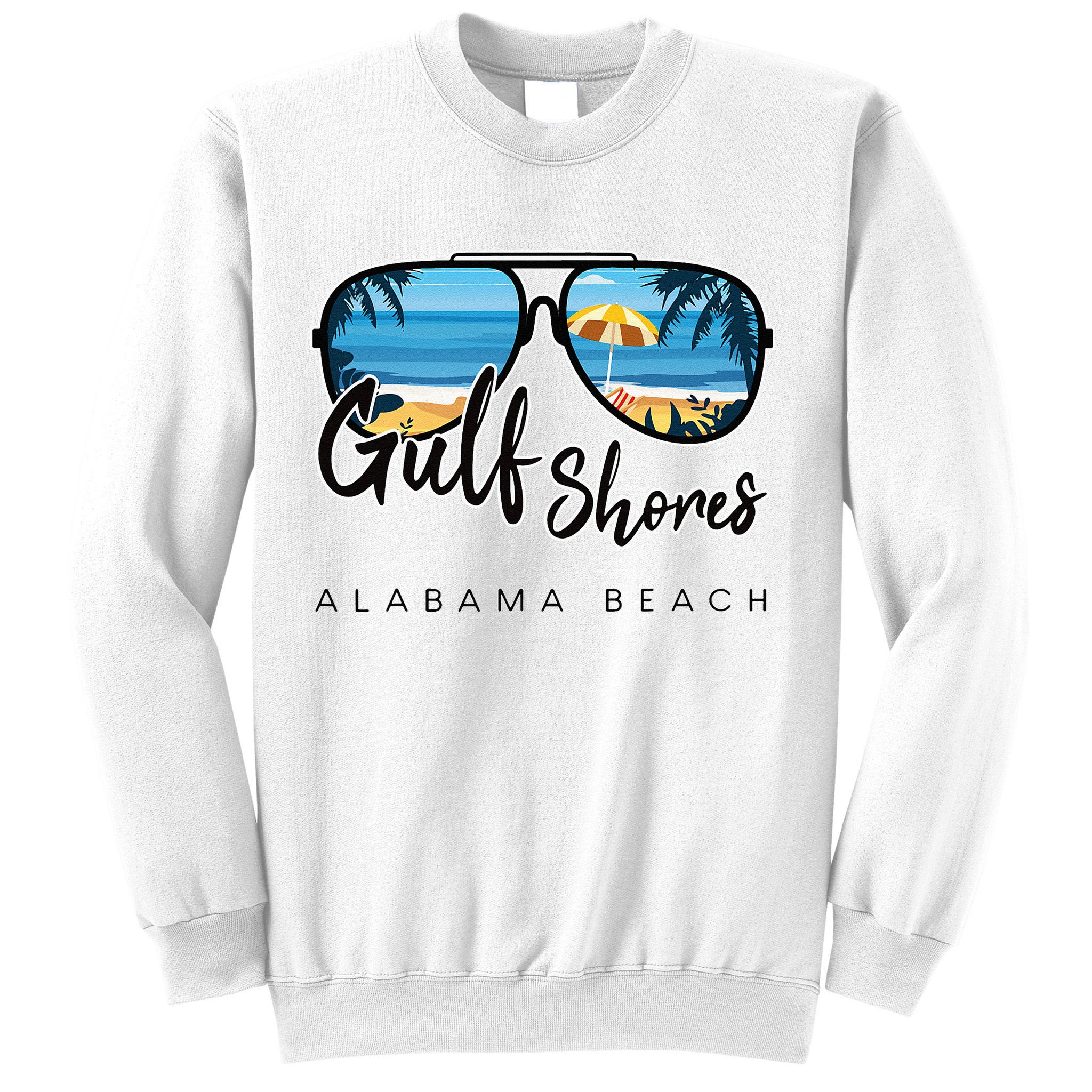 Gulf Shores Alabama Palm Tree Sunglasses Souvenir Sweatshirt