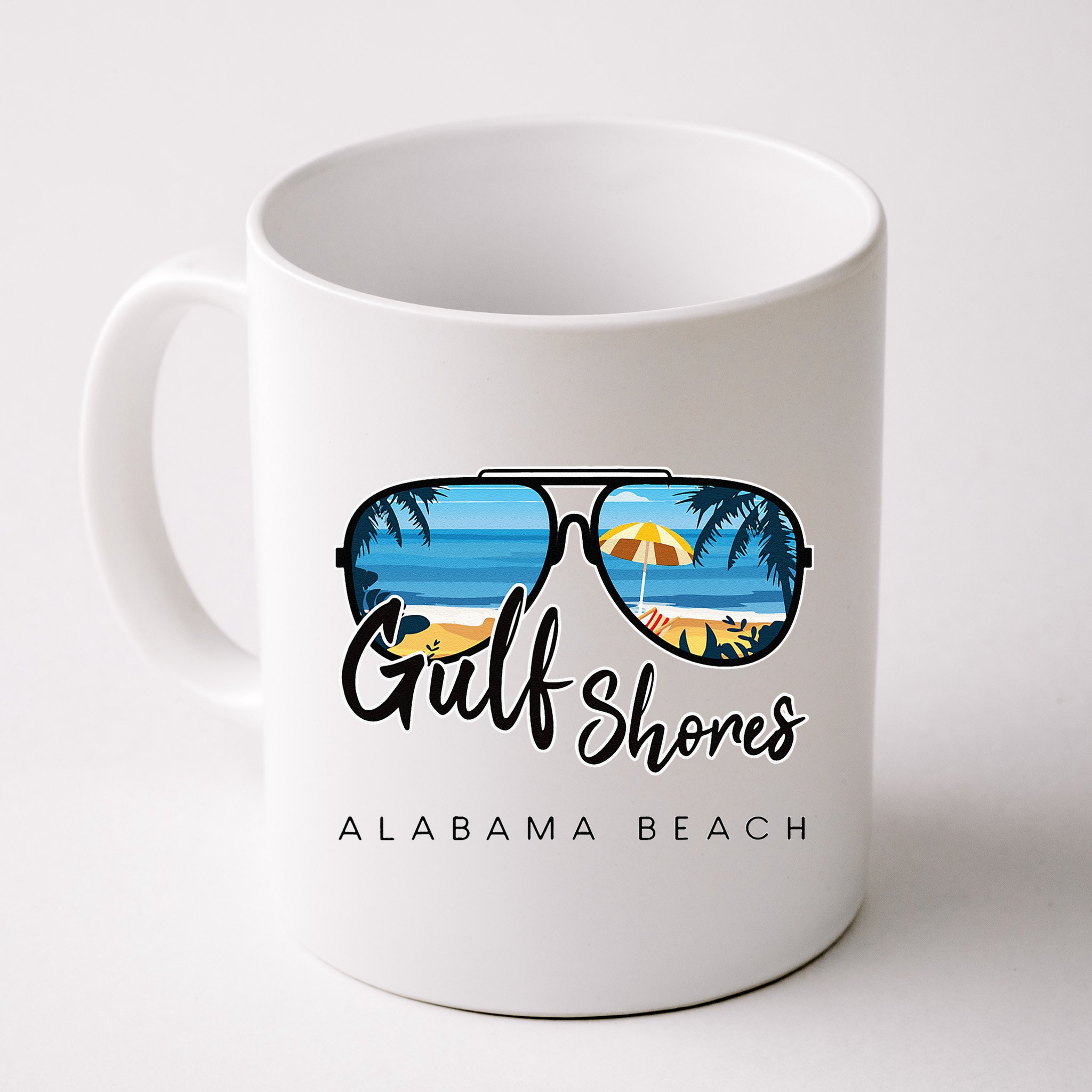 Gulf Shores Alabama Palm Tree Sunglasses Souvenir Mug