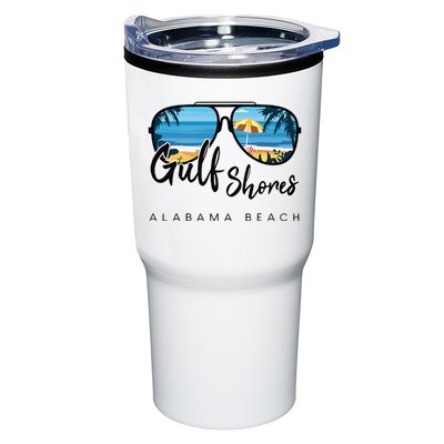 Gulf Shores Alabama Palm Tree Sunglasses Souvenir Tumbler