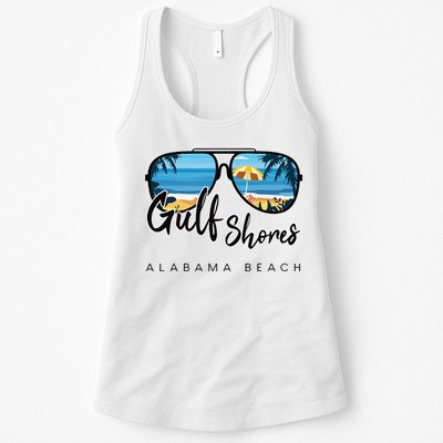 Gulf Shores Alabama Palm Tree Sunglasses Souvenir Womens Tank Top