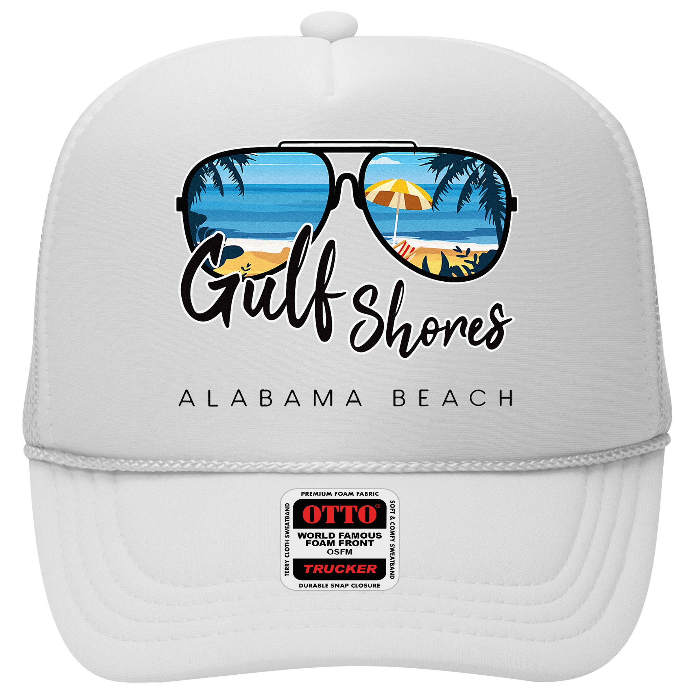 Gulf Shores Alabama Palm Tree Sunglasses Souvenir Hat