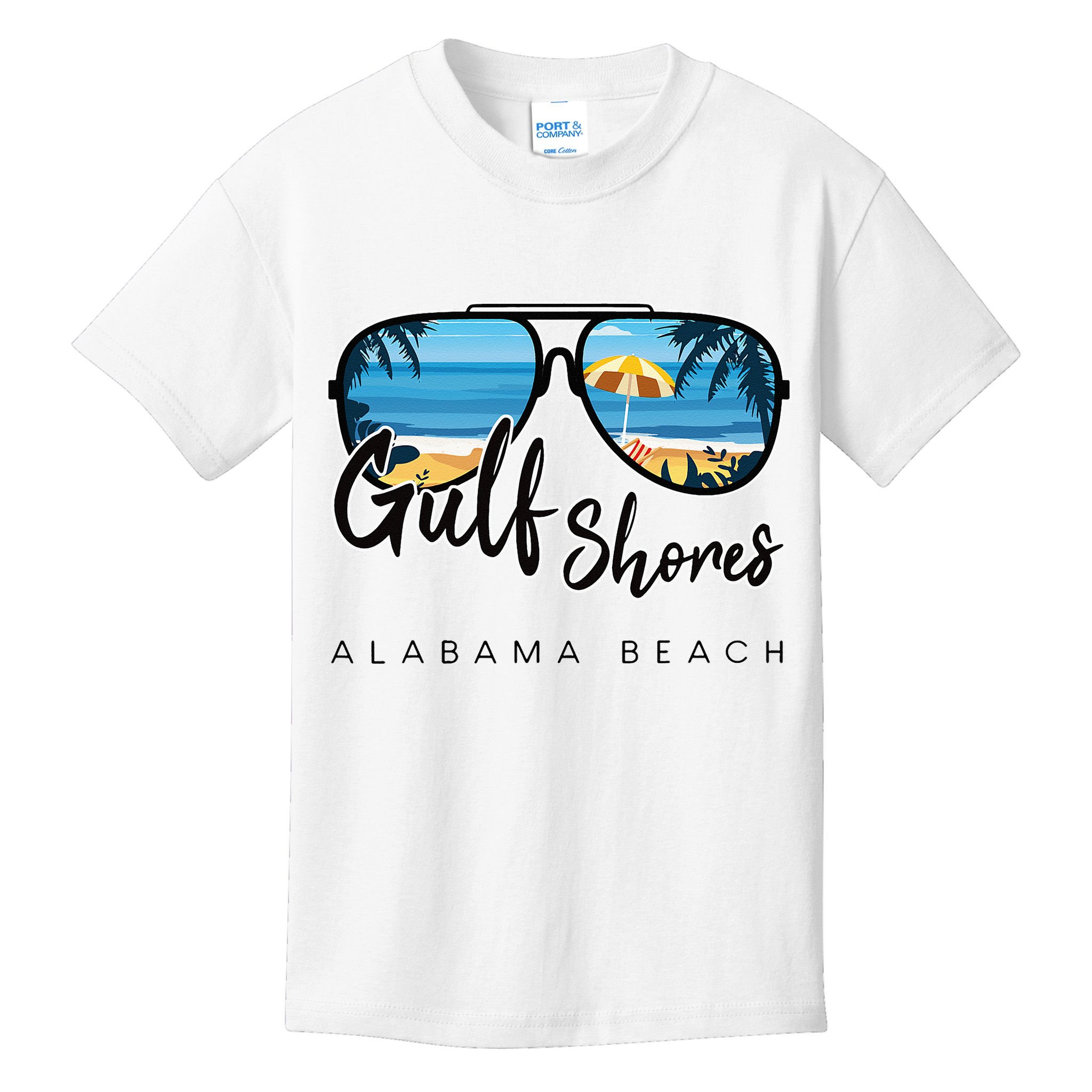 Gulf Shores Alabama Palm Tree Sunglasses Souvenir Kids T-Shirt