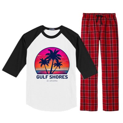 Gulf Shores Alabama Raglan Sleeve Pajama Set