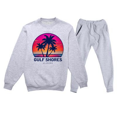 Gulf Shores Alabama Premium Crewneck Sweatsuit Set