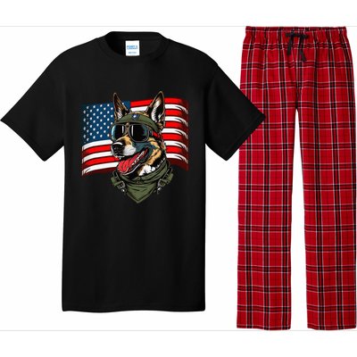 German Shepherd American Dog Soldier 4th Of July Pajama Set