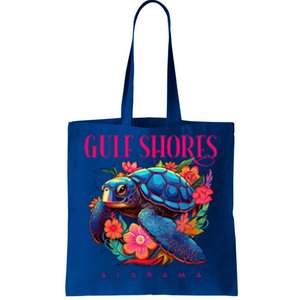 Gulf Shores Alabama Floral Beach Turtle Souvenir Tote Bag