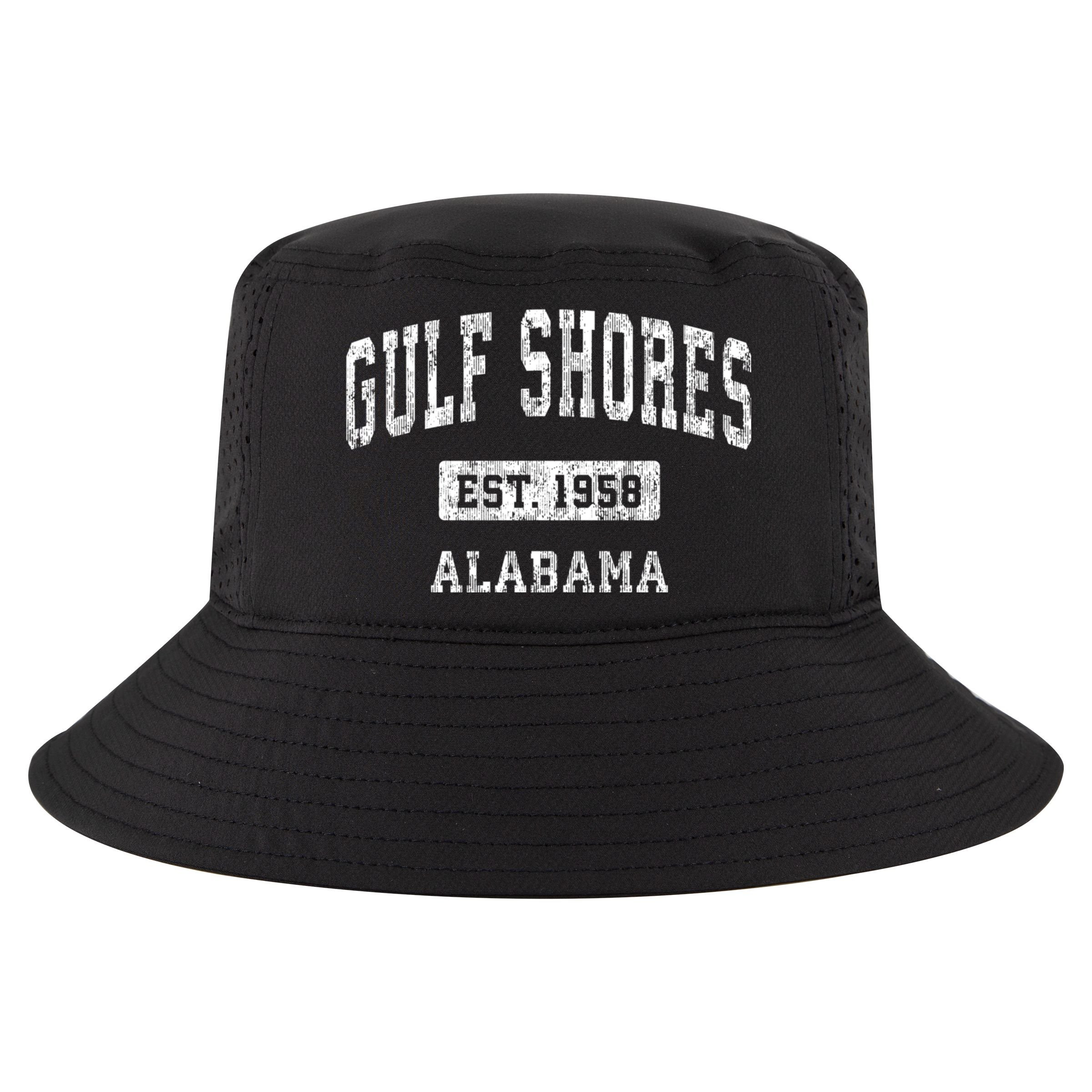 Gulf Shores Alabama Al Vintage Established Sports Design Cool Comfort Performance Bucket Hat
