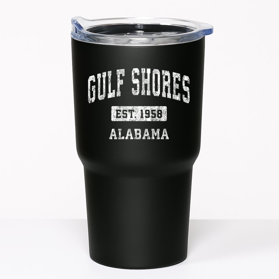 Gulf Shores Alabama Al Vintage Established Sports Design Tumbler