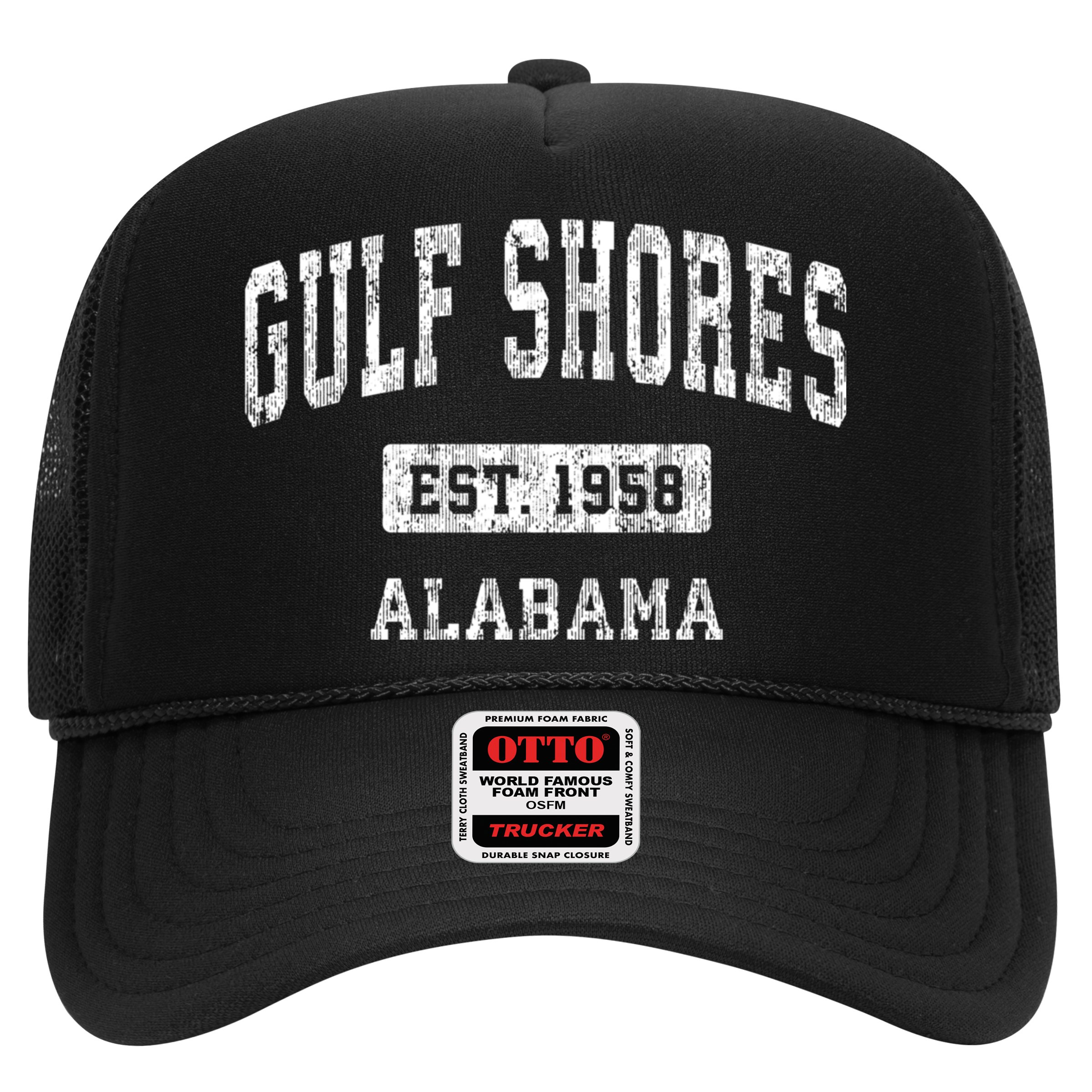 Gulf Shores Alabama Al Vintage Established Sports Design Hat