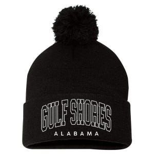 Gulf Shores Alabama Preppy Retro Throwback Pom Pom 12in Knit Beanie