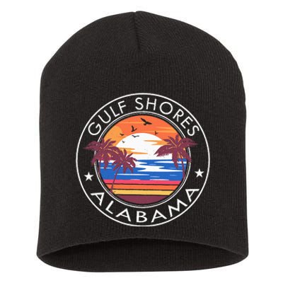 Gulf Shores Alabama Retro Beach Summer Vacation Trip Family Short Acrylic Beanie