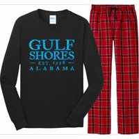 Gulf Shores Alabama Retro Colorful Text S Souvenir Long Sleeve Pajama Set