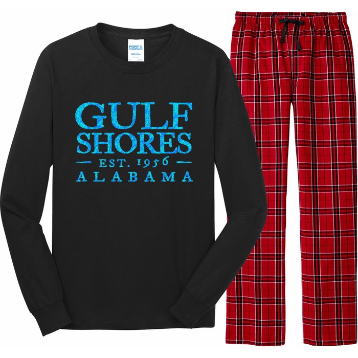 Gulf Shores Alabama Retro Colorful Text S Souvenir Long Sleeve Pajama Set