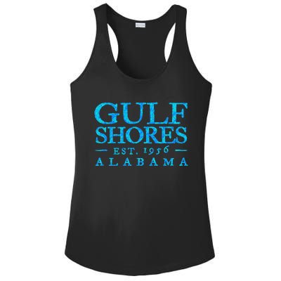 Gulf Shores Alabama Retro Colorful Text S Souvenir Ladies PosiCharge Competitor Racerback Tank