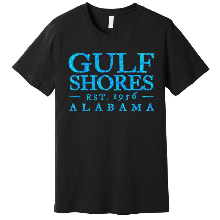 Gulf Shores Alabama Retro Colorful Text S Souvenir Premium T-Shirt