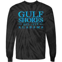 Gulf Shores Alabama Retro Colorful Text S Souvenir Tie-Dye Long Sleeve Shirt