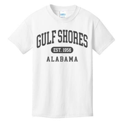 Gulf Shores Alabama Retro Throwback Letter Vacation Souvenir Kids T-Shirt