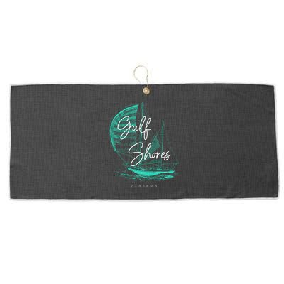 Gulf Shores Alabama Sailboat Large Microfiber Waffle Golf Towel