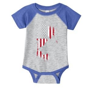 German Shepherd American Flag Gift Usa Patriotic Dog Gift Cute Gift Infant Baby Jersey Bodysuit