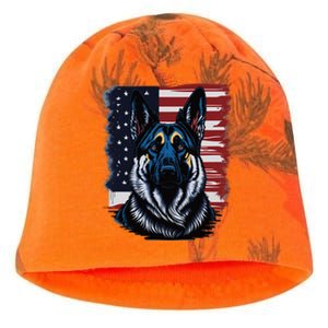 German Shepherd American Flag Usa Patriotic Dog Gift Kati - Camo Knit Beanie