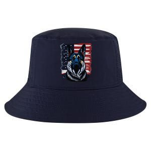 German Shepherd American Flag Usa Patriotic Dog Gift Cool Comfort Performance Bucket Hat