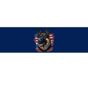 German Shepherd American Flag Dog Bumper Sticker