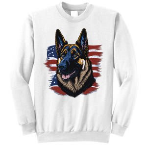 German Shepherd American Flag Dog Sweatshirt