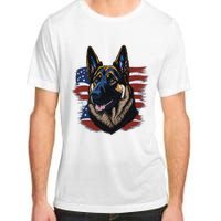 German Shepherd American Flag Dog Adult ChromaSoft Performance T-Shirt