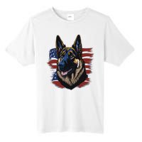 German Shepherd American Flag Dog Tall Fusion ChromaSoft Performance T-Shirt