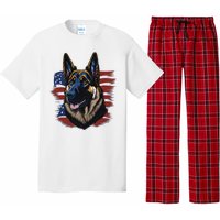 German Shepherd American Flag Dog Pajama Set