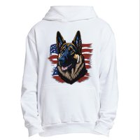 German Shepherd American Flag Dog Urban Pullover Hoodie