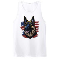 German Shepherd American Flag Dog PosiCharge Competitor Tank