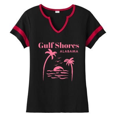 Gulf Shores Alabama Vacation Ladies Halftime Notch Neck Tee