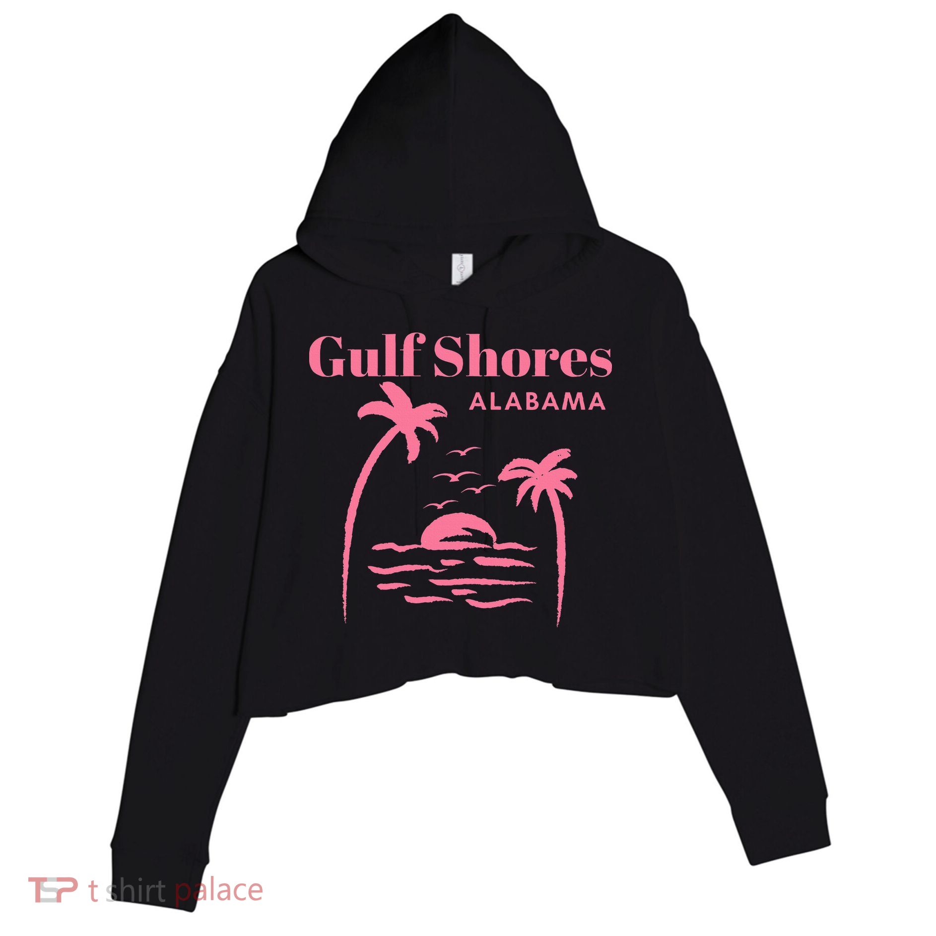 Gulf Shores Alabama Vacation Crop Fleece Hoodie