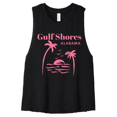 Gulf Shores Alabama Vacation Women's Racerback Cropped Tank