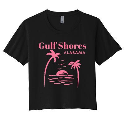 Gulf Shores Alabama Vacation Women's Crop Top Tee