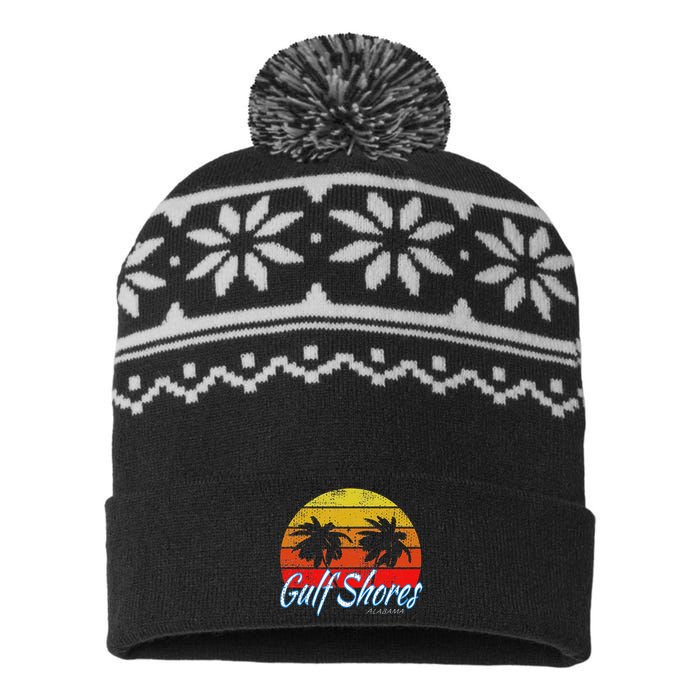 Gulf Shores Alabama Usa Gulf Of Mexico USA-Made Snowflake Beanie