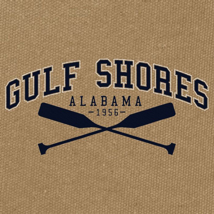 Gulf Shores Alabama Cotton Canvas Backpack