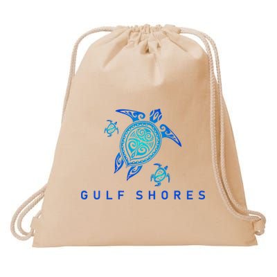 Gulf Shores Alabama Vintage Style Beach Drawstring Bag
