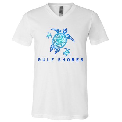 Gulf Shores Alabama Vintage Style Beach V-Neck T-Shirt