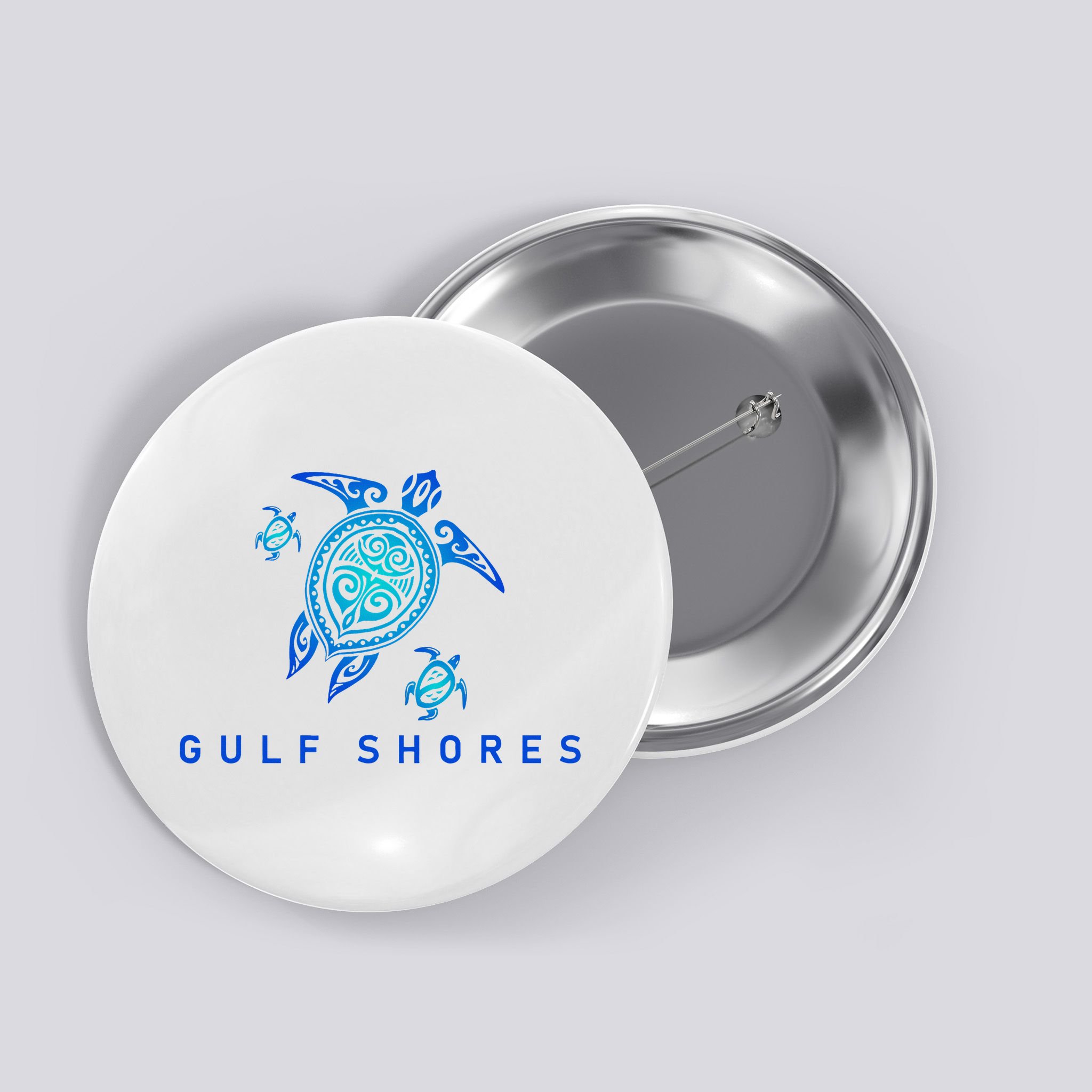 Gulf Shores Alabama Vintage Style Beach Button