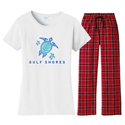 Gulf Shores Alabama Vintage Style Beach Women's Flannel Pajama Set