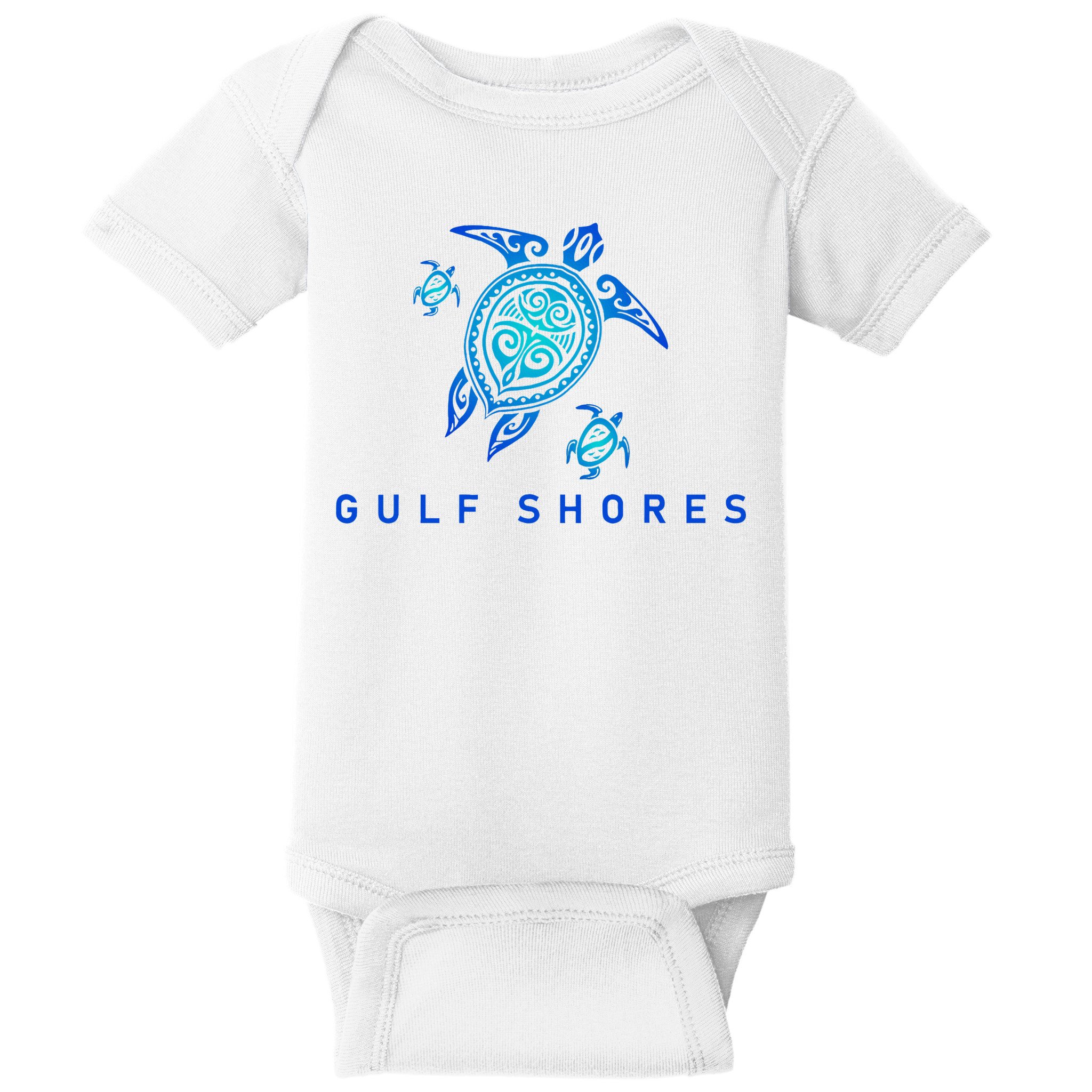 Gulf Shores Alabama Vintage Style Beach Baby Bodysuit
